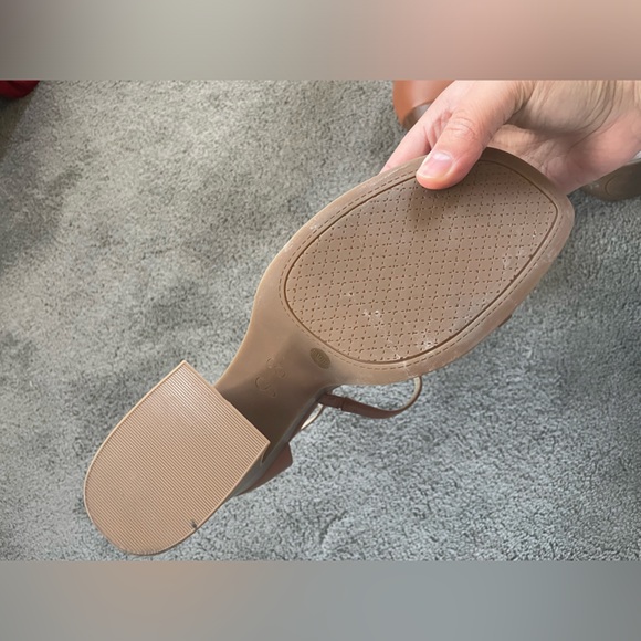 NWOT Jessica Simpson Saveria Brown Pleather Chunky Myscene Platform Heels Size10 - Picture 6 of 7